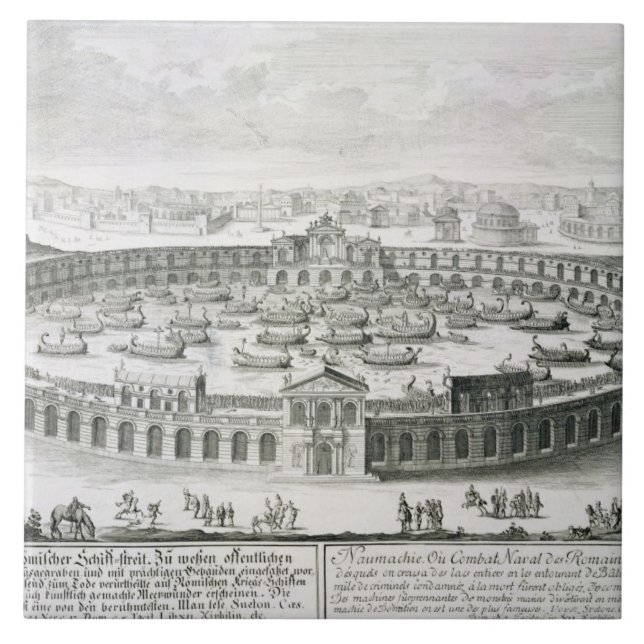 Reconstruction of a Roman Naval Battle, from 'Entw Tile (Front)