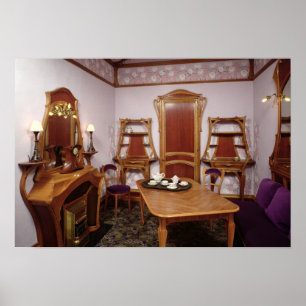 Reconstruction of a salon of the Cafe de Paris Poster