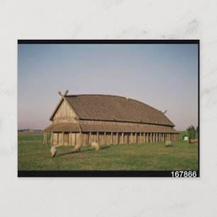 Reconstruction of an 11th century Viking house Postcard