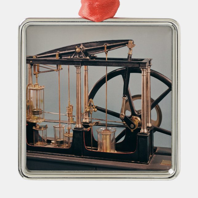 Reconstruction of James Watt's steam engine Metal Tree Decoration (Front)