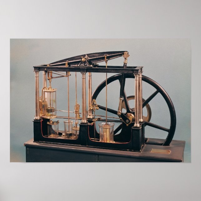 Reconstruction of James Watt's steam engine Poster (Front)