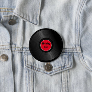 Record  7.5 cm round badge