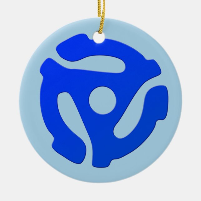 Record Adapter Ceramic Tree Decoration (Front)