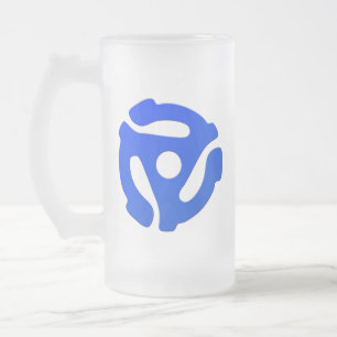 Record Adapter Frosted Glass Beer Mug