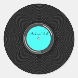 Record Album Classic Round Sticker
