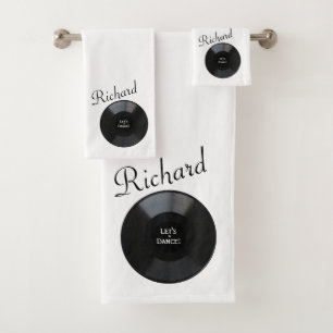 Record Album Personalised Let's Dance Bath Towel Set