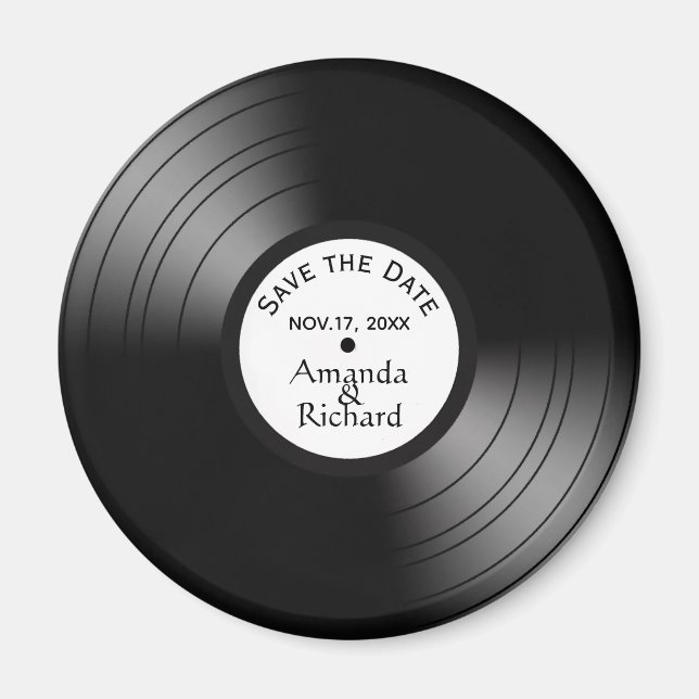 Record Album Song Name Date Wedding / Anniversary Magnet (Front)