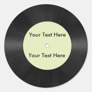 Record Classic Round Sticker