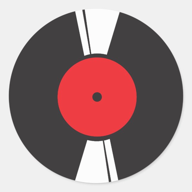 Record Classic Round Sticker (Front)
