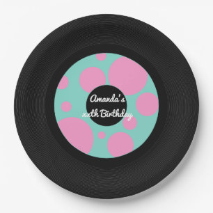 Record Hop Party Paper Plate