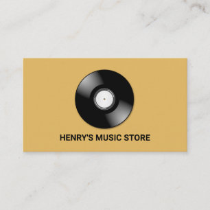 Record Logo, Music Store Business Card
