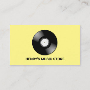 Record Logo, Music Store Business Card