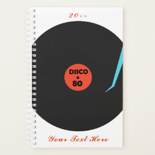 Record Plate Disco Music Planner - Customisable