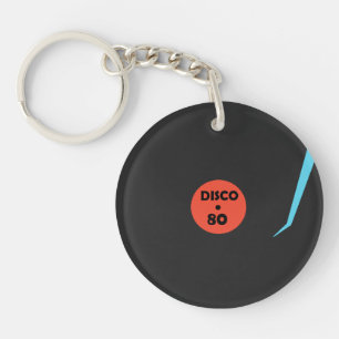 Record Plate Keychain Gift Disco Music Party