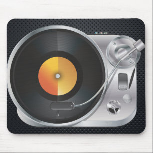 Record player mouse mat