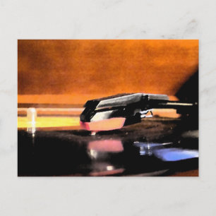 Record Player postcard