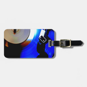 Record Playing Music Lover Luggage Tag