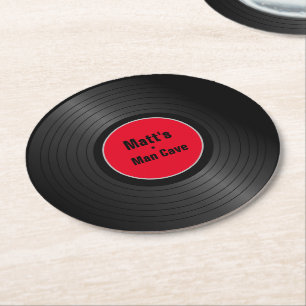 Record  round paper coaster