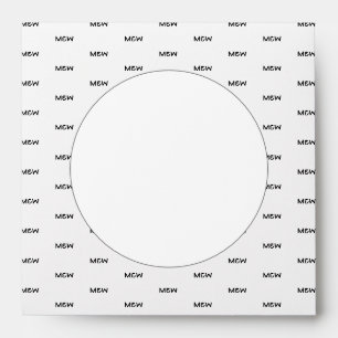 Record Sleeve Monogram Square Envelope