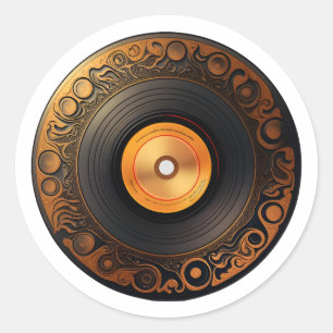 Record Store Day Cool Vinyl Record Vinyl Music Fan Classic Round Sticker