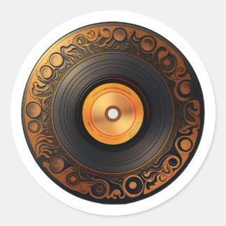 Record Store Day Cool Vinyl Record Vinyl Music Fan Classic Round Sticker