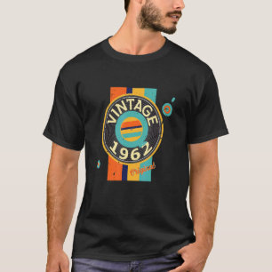 Record Vinyl 1962 Birthday Record Player Vintage T-Shirt
