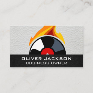 Record Vinyl Flame Business Card