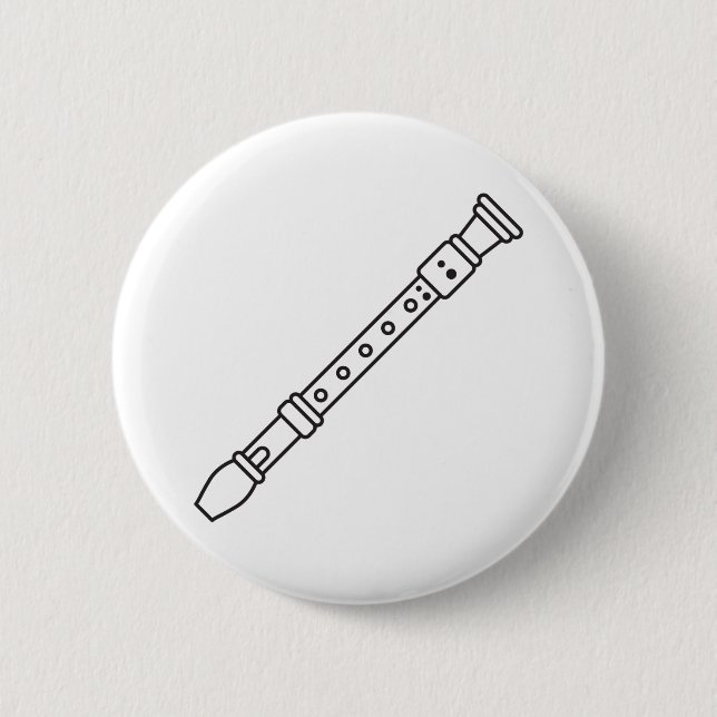 Recorder 6 Cm Round Badge (Front)