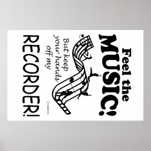 Recorder Feel The Music Poster