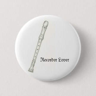 Recorder Lover 6 Cm Round Badge