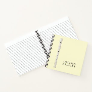 Recorder Music Teacher Musician Band Notebook