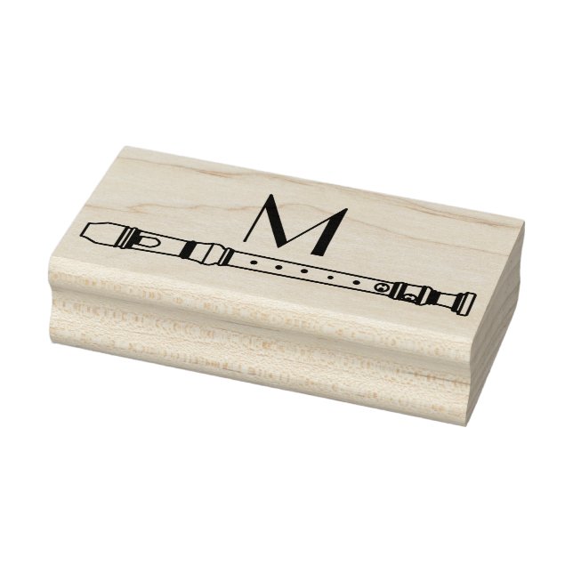 Recorder Music Teacher Musician Band Rubber Stamp (Stamp)