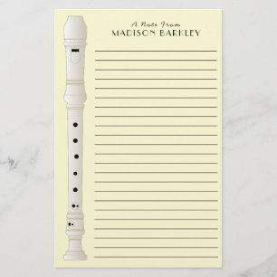 Recorder Music Teacher Musician Band Stationery