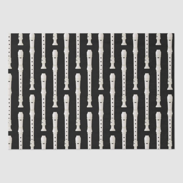 Recorder Music Teacher Musician Band Tissue Paper (Front)