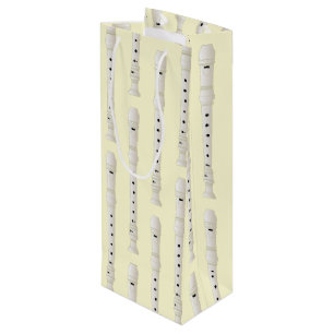 Recorder Music Teacher Musician Band Wine Gift Bag