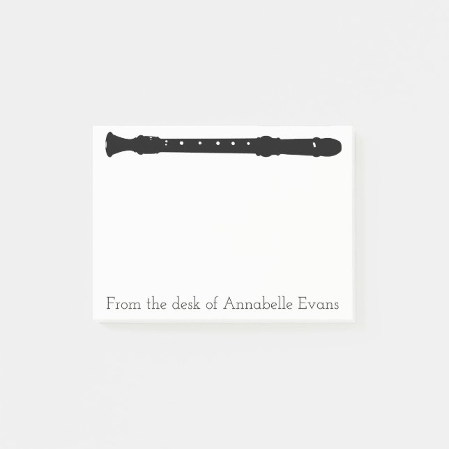 Recorder Personalise Post-it Notes (Front)