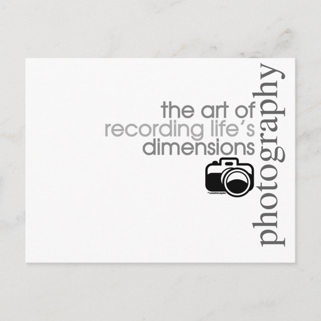 Recording Life's Dimensions Postcard (Front)