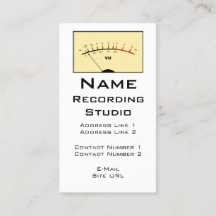 Recording Studio Business Card - Transparent bkg