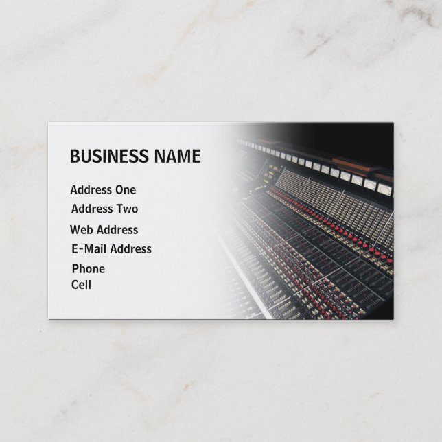 Recording Studio - Music Business Card (Front)