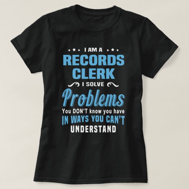 Records Clerk T-Shirt (Design Front)