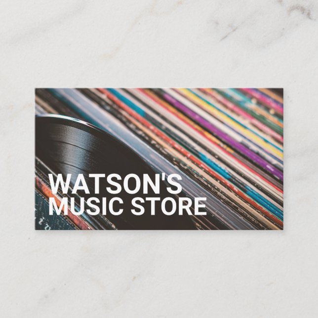 Records, Music Store Business Card (Front)