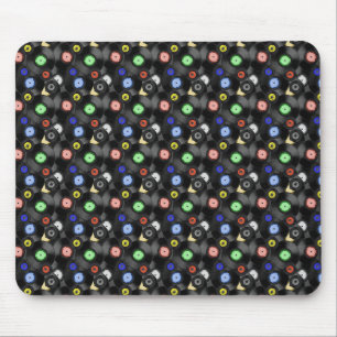 Records Pattern Mouse Mat