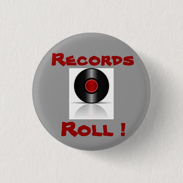 Records Rule ! 3 Cm Round Badge (Front)