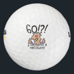 Recount 60th Birthday Golf Balls<br><div class="desc">Humourous 60th birthday cartoon expresses outrage at the passing of time with a 60! I demand a recount caption. Funny gift for 60th birthday celebrations for those at the top of the hill,  over the hill,  or saying what hill?</div>