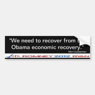 Recover from Obama economic recovery Sticker