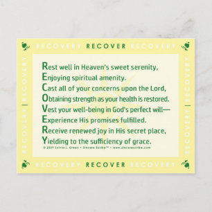 Recovery (Acrostic) Postcard