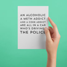 Recovery Humour Sarcastic 12 Step Greeting Card