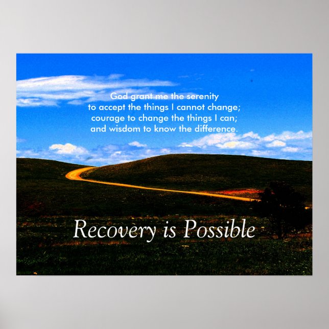 Recovery is Possible poster/Motivational Poster (Front)