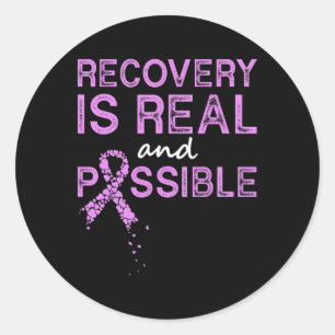 Recovery Is Real And Possible End Addiction Overco Classic Round Sticker