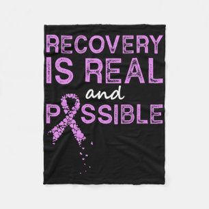Recovery Is Real And Possible End Addiction Overco Fleece Blanket